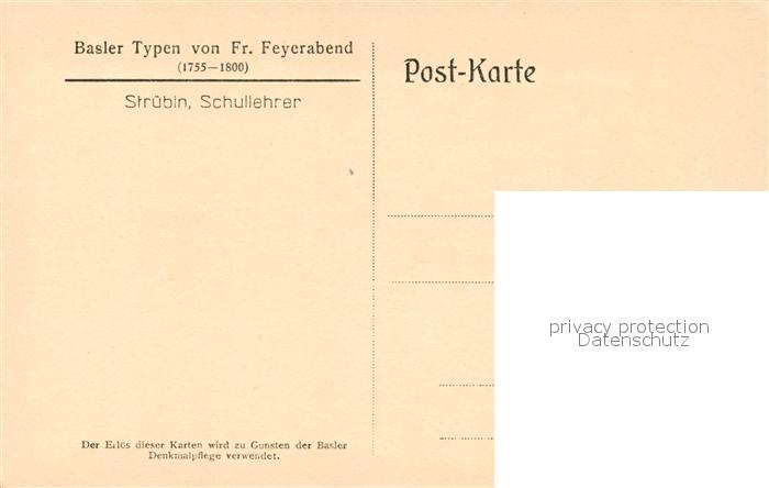 13309021 Basel BS Typen von Fr. Feyerabend  Basel BS