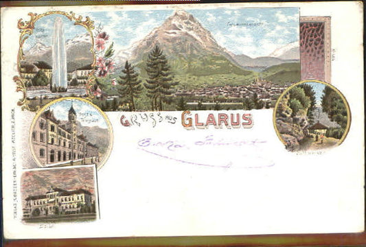 10615116 Glarus GL Berge Glarus Post Spital Hohlenstein x 1899