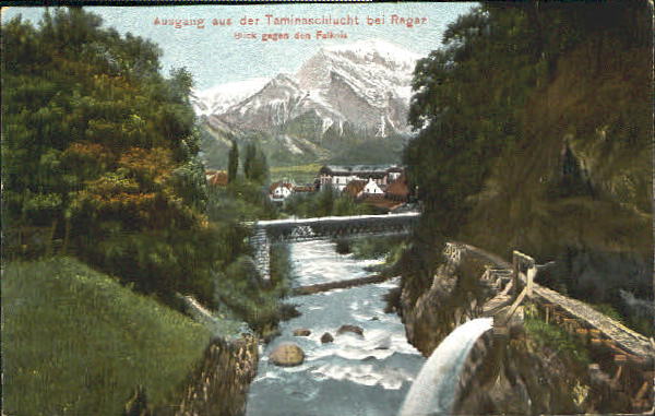 10576181 Bad Ragaz Ragatz Ragaz Taminaschlucht x 1908