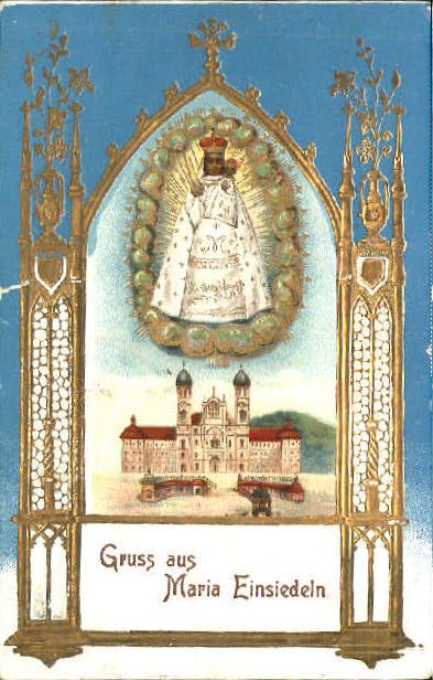 10576375 Einsiedeln SZ Maria Einsiedeln Gnadenbild Kirche Praegedruck x 1906