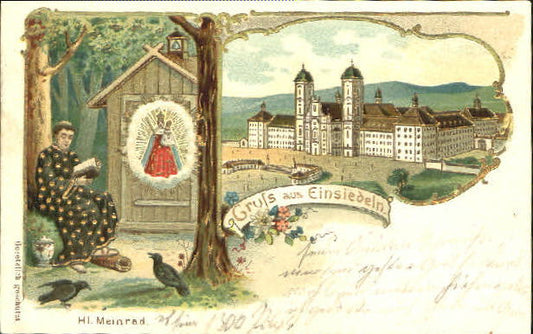 10576376 Einsiedeln SZ Einsiedeln Hl. Meinrad Gnadenbild Kirche Praegedruck x 19