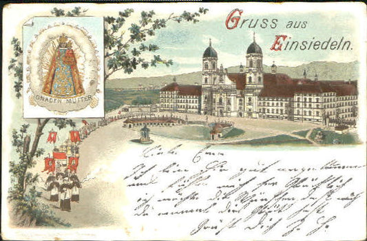 10576381 Einsiedeln SZ Einsiedeln Kirche Gnadenbild Prozession x 1899