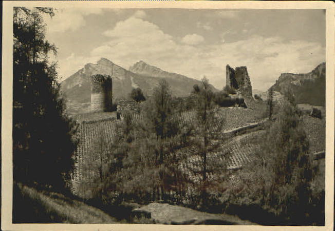 10576929 Bad Ragaz Ragatz Bad Ragaz Ruine Freudenberg x 1950