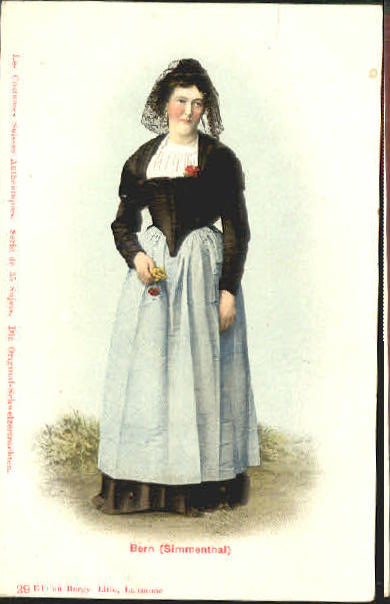 10578236 Bern BE Bern Tracht ungelaufen ca. 1900