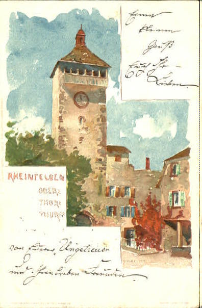 10578377 Rheinfelden AG Rheinfelden Turm KuenstlerF. Voellmy x 1900