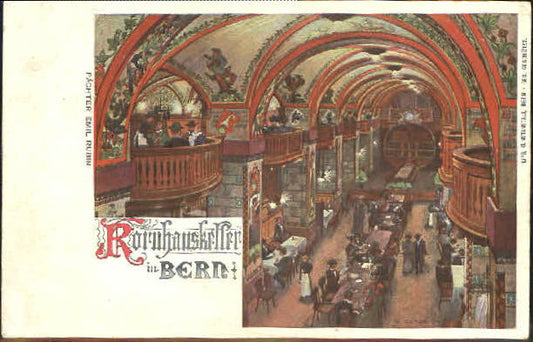 10578486 Bern BE Bern Kornhauskeller KuenstlerGorge ungelaufen ca. 1900