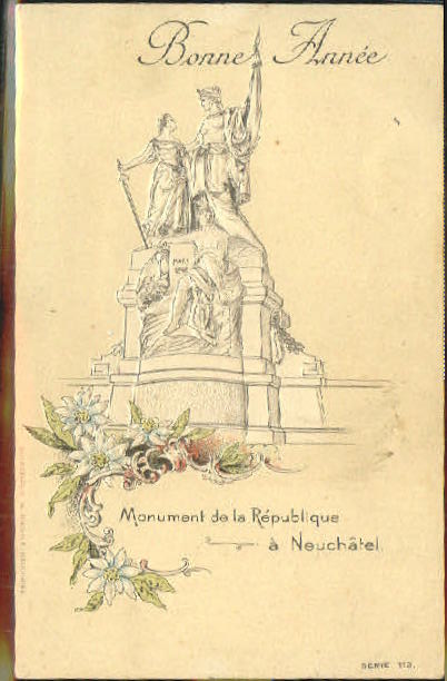 10578954 Neuchatel NE Neuchatel Monument ungelaufen ca. 1900