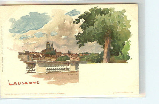 10579095 Lausanne VD Lausanne KuenstlerF. Voellmy ungelaufen ca. 1900