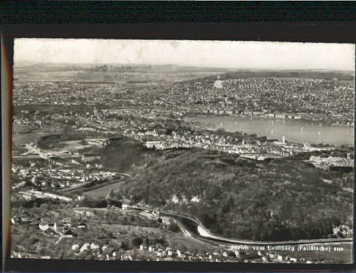 10580143 Zuerich Zuerich Uetliberg Fliegeraufnahme ungelaufen ca. 1955