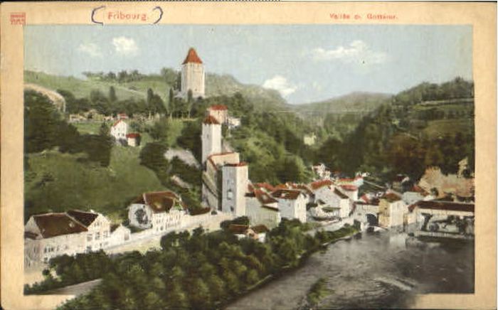 10580331 Fribourg FR Fribourg Vallee du Gotteron ungelaufen ca. 1920