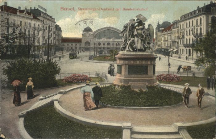 10845213 Basel BS Basel Strassburger Denkmal Bahnhof x