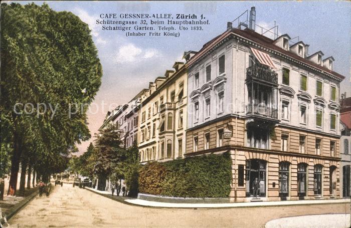 11497824 Zuerich Cafe Gessner-Allee, Schuetzengasse Zuerich