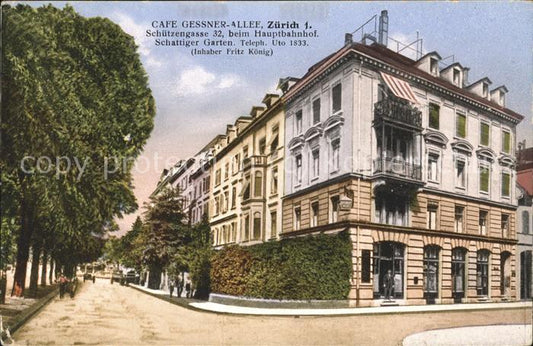 11497824 Zuerich Cafe Gessner-Allee, Schuetzengasse Zuerich