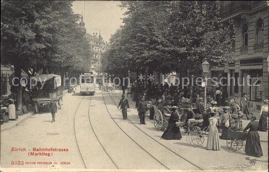 11706553 Zuerich ZH Bahnhofstrasse Markttag Zuerich ZH