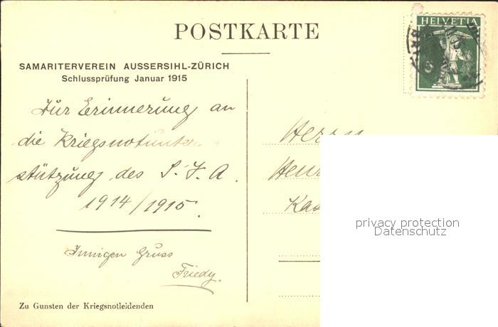 11706556 Zuerich ZH Kuenstlerkarte Samariterverein Aussersihl  Zuerich