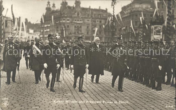 11706840 Zuerich ZH Kaiser Wilhelm und Praesident Forrer Zuerich ZH