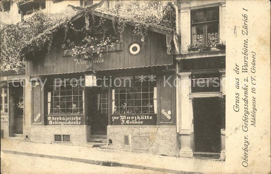 11707009 Zurich ZH Haute-Bavière. Taverne de montagne par ex. Wurzhuette Zurich ZH