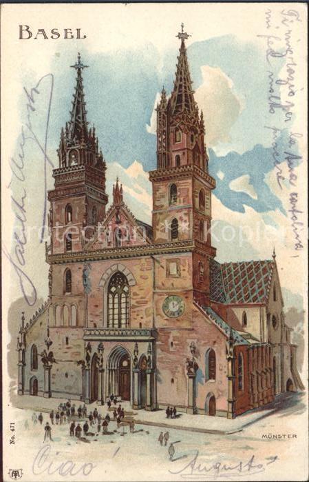 11943339 Basel BS Muenster Litho Basel BS