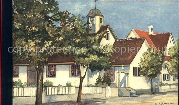 12057678 Amriswil TG Église avec presbytère Carte d'artiste Amriswil