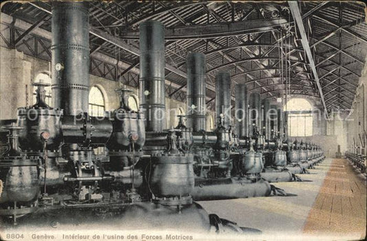 12528761 Geneve GE Intérieur de l'usine des Forces Motrices Geneve GE