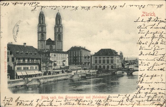 11242755 Zuerich Grossmuenster Helmhaus Bruecke Zuerich