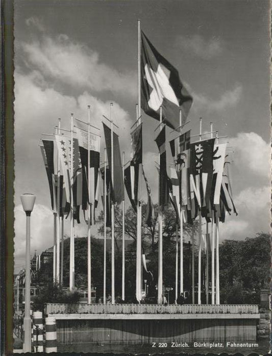 11242758 Zuerich Buerkliplatz Fahnenturm Zuerich