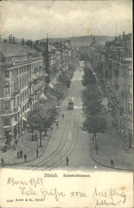 11242768 Zuerich Bahnhofstrasse Strassenbahn  Zuerich