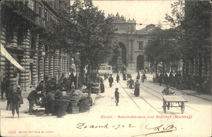 11242840 Zuerich Bahnhofstrasse Bahnhof Strassenbahn  Zuerich