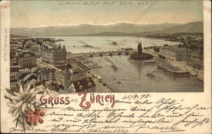 11242854 Zuerich Bruecke Schiff Zuerich