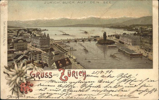 11242854 Zuerich Bruecke Schiff Zuerich