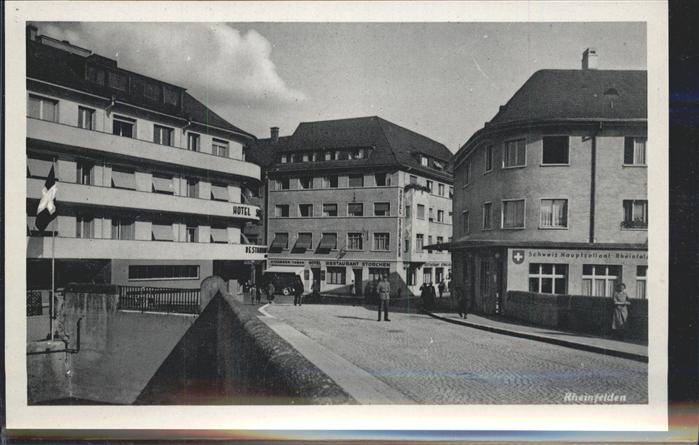 11384001 Rheinfelden AG Partie im Ort Hotel Schweizer Hauptzollamt Bruecke Rhein