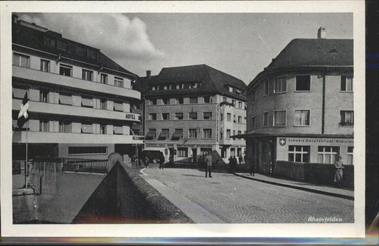 11384004 Rheinfelden AG Partie im Ort Hotel Schweizer Hauptzollamt Bruecke Rhein