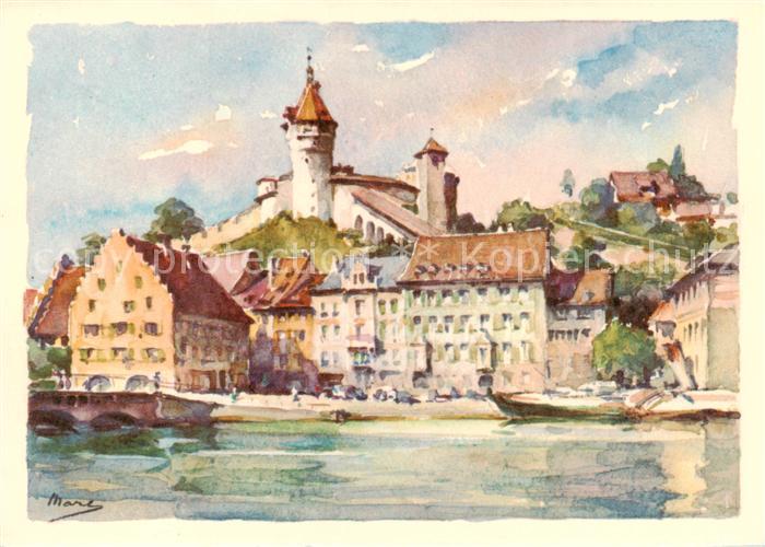 13856507 Carte d'artiste Schaffhausen SH Schloss Munot