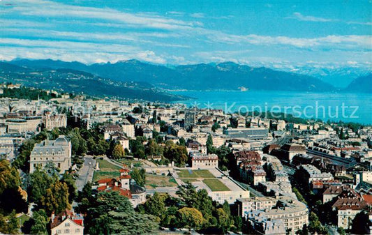 13856286 Lausanne VD Vue aérienne Générale Lac Léman et les Alpes Lausanne VD