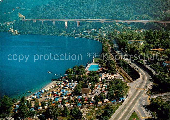 13857097 Montreux VD Villeneuve Camping du Léman vue aérienne