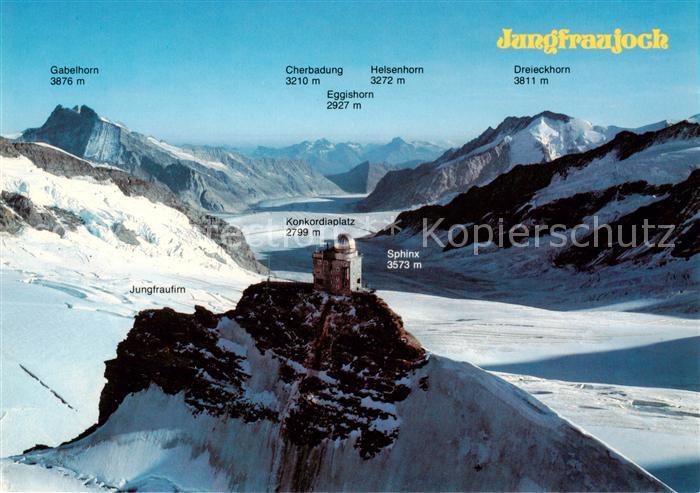 13861864 Jungfraujoch 3457m BE Fliegeraufnahme mit Sphinx