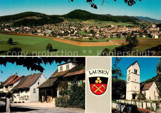 13864129 Lausen Panorama Ortspartie Kirche Lausen