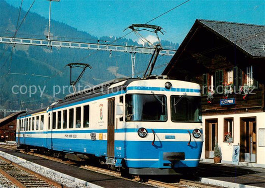 13864592 St Stephan BE Montreux Berner Oberland Bahn Triebwagen St Stephan BE