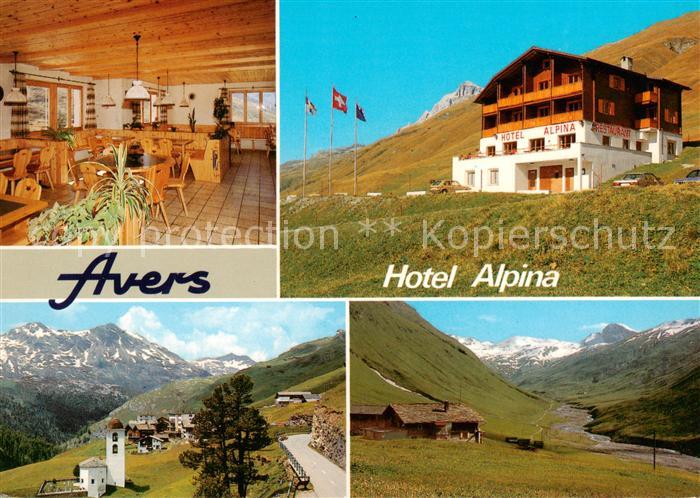 13865291 Avers-Juf GR Hotel Alpina Landschaftspanorama Alpen