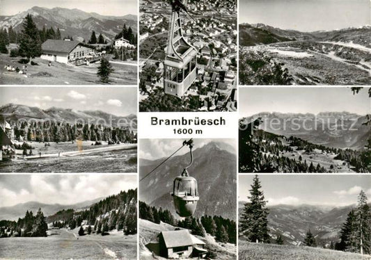 13865487 Brambrueesch Churwalden GR Panorama Alpen Berggasthof Bergbahnen