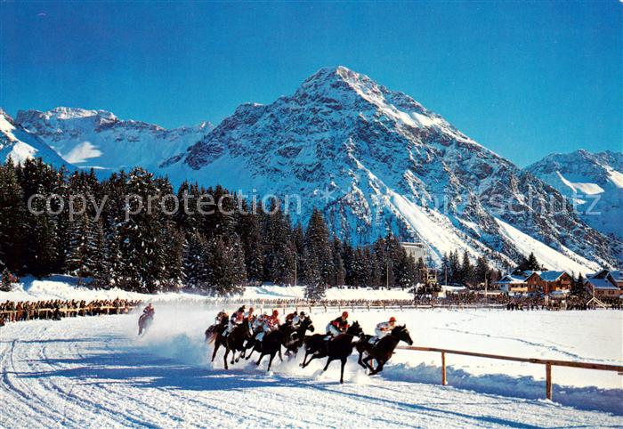 13865729 Arosa GR Courses hippiques sur le terrain de sports d'hiver d'Obersee Alpen Arosa GR