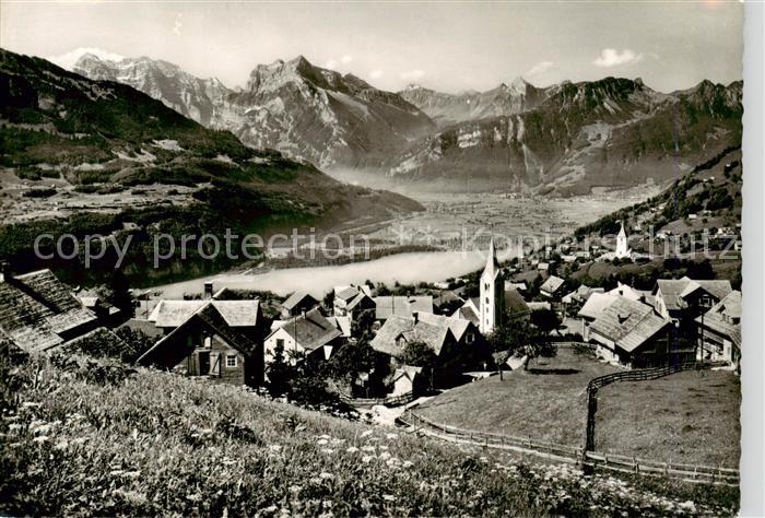 13867135 Amden SG mit Walensee und Glarneralpen Amden SG