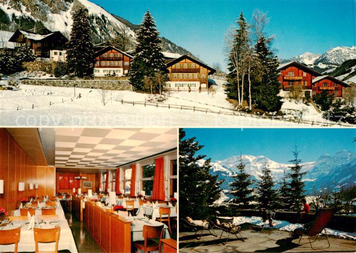 13867529 Lenk Simmental Chalet Lenk Ferienheim des SMUV Gastraum Panorama Lenk S