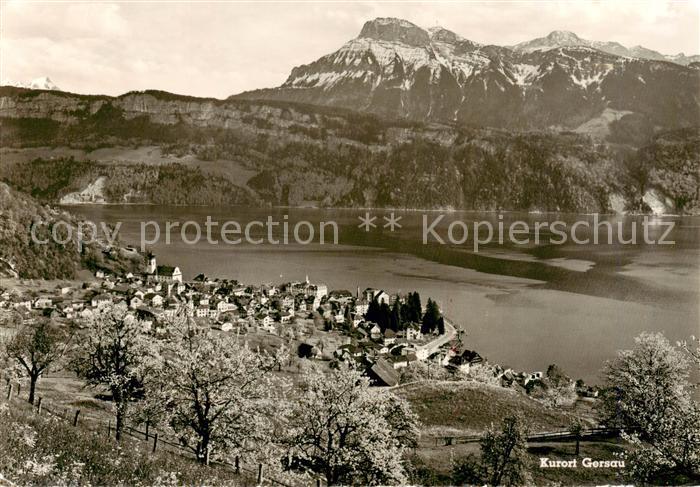 13867594 Gersau Vierwaldstaettersee SZ mit Ober und Niederbauen