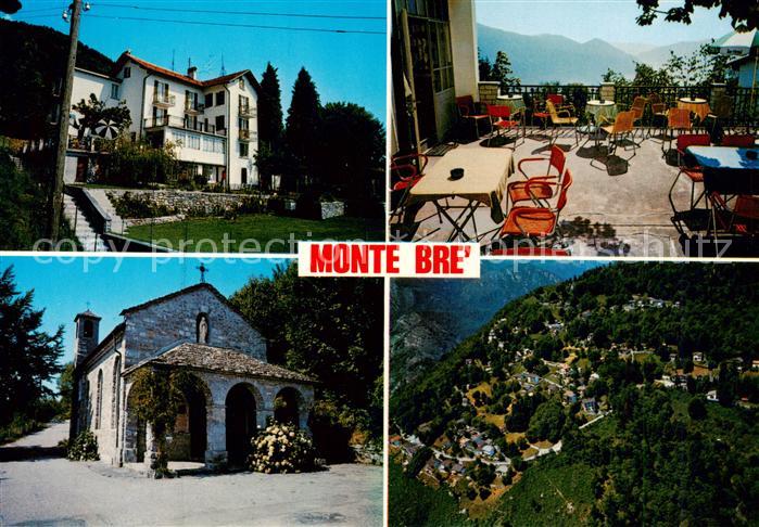 13867683 Monte-Bre Lugano TI Albergo Monte Bre Terrasse Fliegeraufnahme