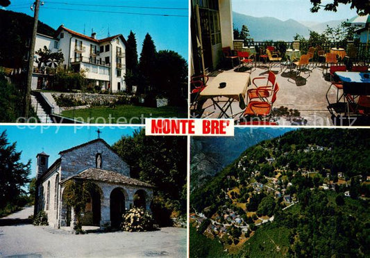 13867683 Monte-Bre Lugano TI Albergo Monte Bre Terrasse Fliegeraufnahme