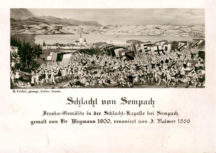 13892762 Sempach LU Schlacht von Sempach Gemaelde Sempach LU