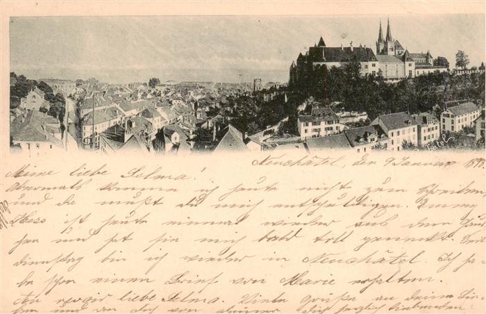 13879064 Neuchâtel NE Panorama avec château et église Neuchâtel NE