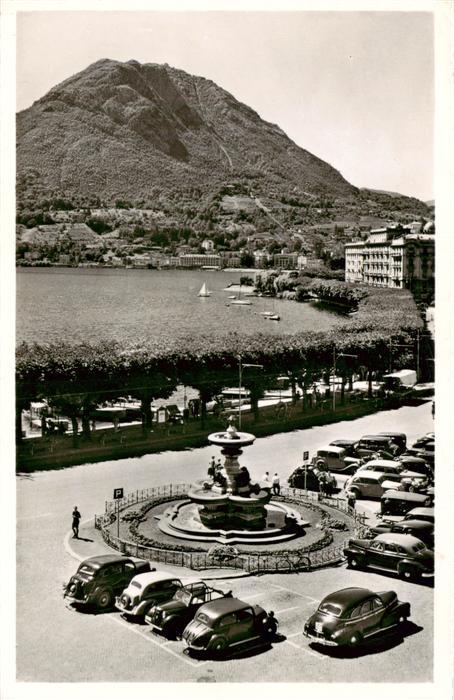 13879068 Lugano Lago di Lugano TI Fontana Bossi e San Salvatore