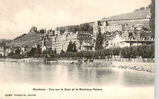 13879096 Montreux VD Vue du Quai et du Montreux Palace